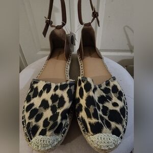 Old Navy Espadrilles, size 9, leopard print
